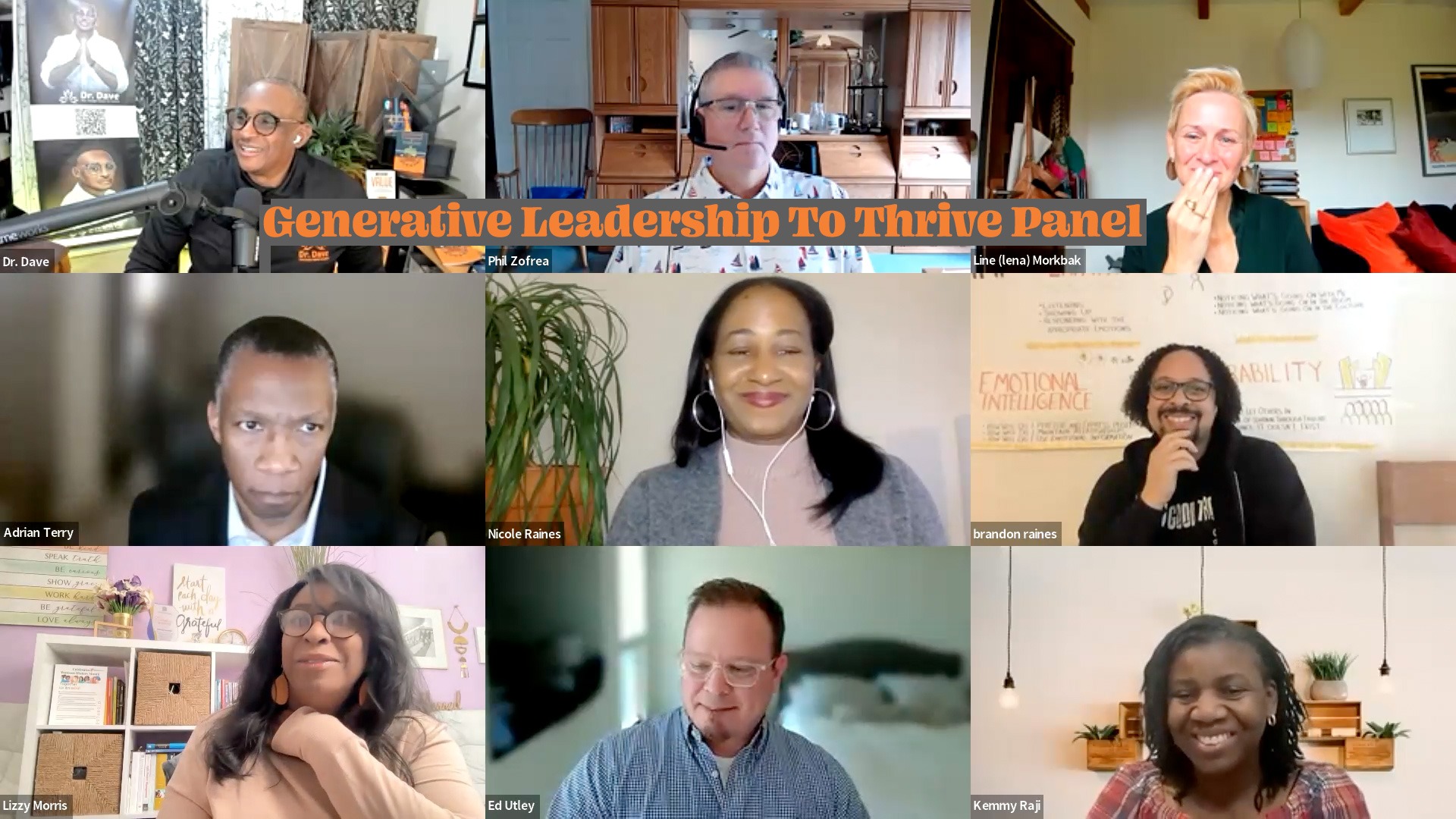 Generative Leadership To Thrive nine panel members